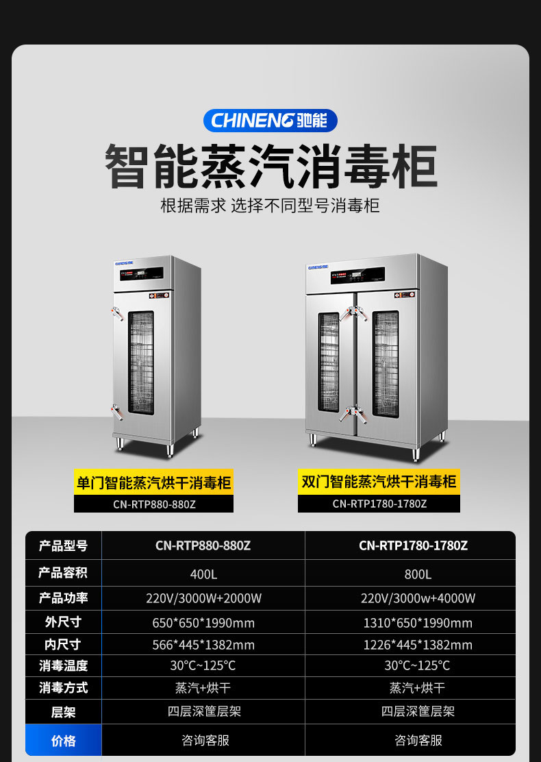 永利yl23411蒸汽消毒柜产品参数1