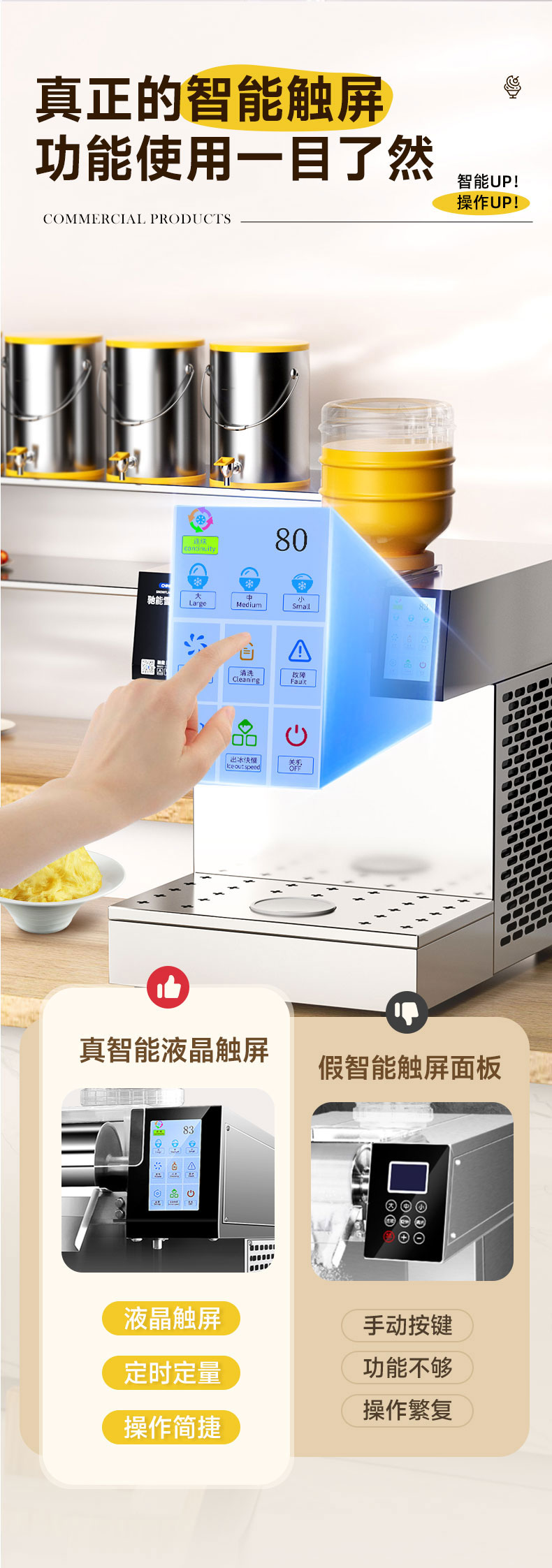 永利yl23411雪花冰机智能触控屏