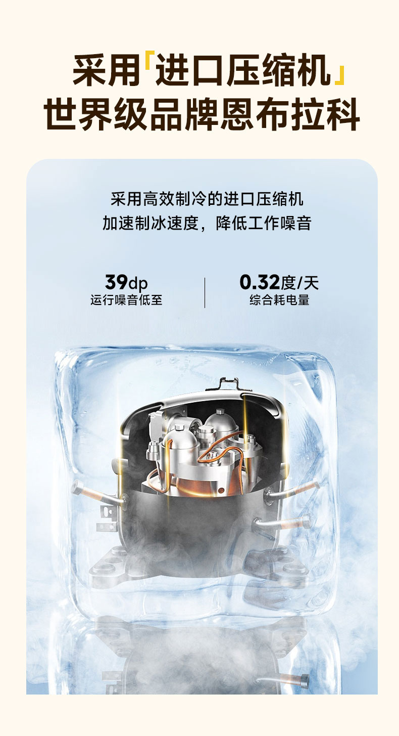 永利yl23411雪花冰机恩布拉科进口压缩机